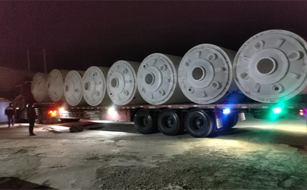 西峰锥底桶交付现场